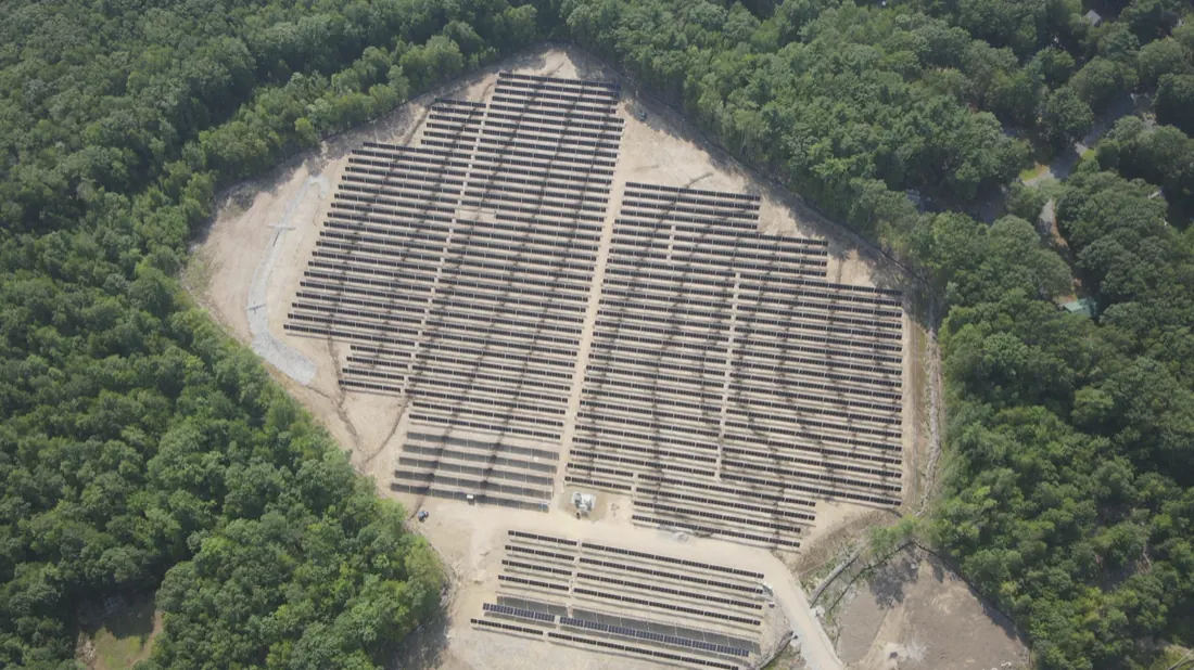 A completed Louth Callan solar array seen from the air.